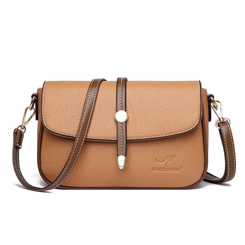 New Leather Casual Tote Bags for Woman Purses Brand Shoulder Bags Ladies Luxury Designer Handbag Large Capacity Messenger Bag