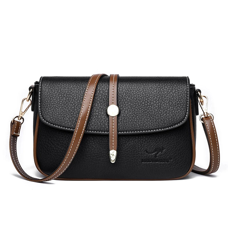 New Leather Casual Tote Bags for Woman Purses Brand Shoulder Bags Ladies Luxury Designer Handbag Large Capacity Messenger Bag