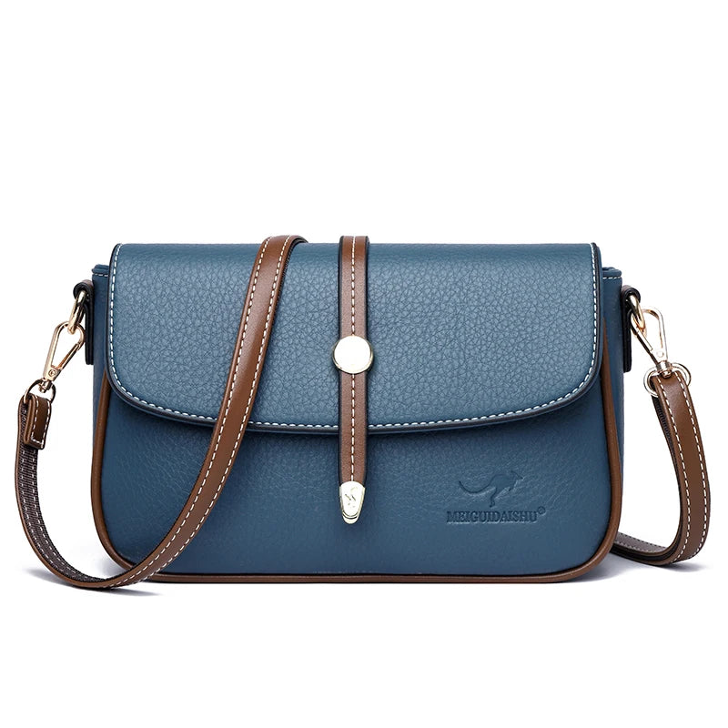 New Leather Casual Tote Bags for Woman Purses Brand Shoulder Bags Ladies Luxury Designer Handbag Large Capacity Messenger Bag