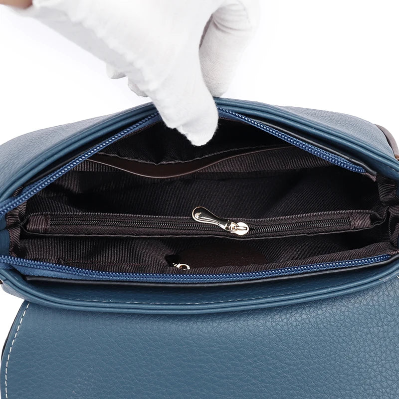 New Leather Casual Tote Bags for Woman Purses Brand Shoulder Bags Ladies Luxury Designer Handbag Large Capacity Messenger Bag