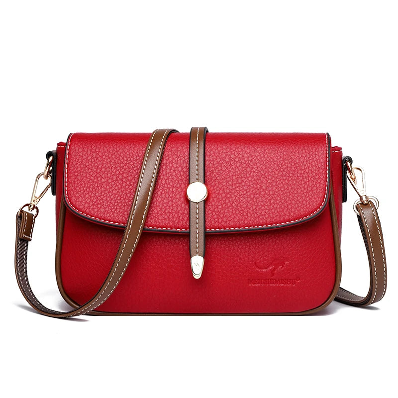 New Leather Casual Tote Bags for Woman Purses Brand Shoulder Bags Ladies Luxury Designer Handbag Large Capacity Messenger Bag