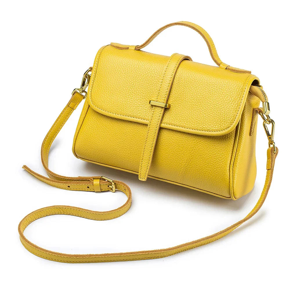 New Leather Handbag Lady Messenger Large Volume Retro Single Shoulder Versatile Diagonal Cross Bag Niche Design