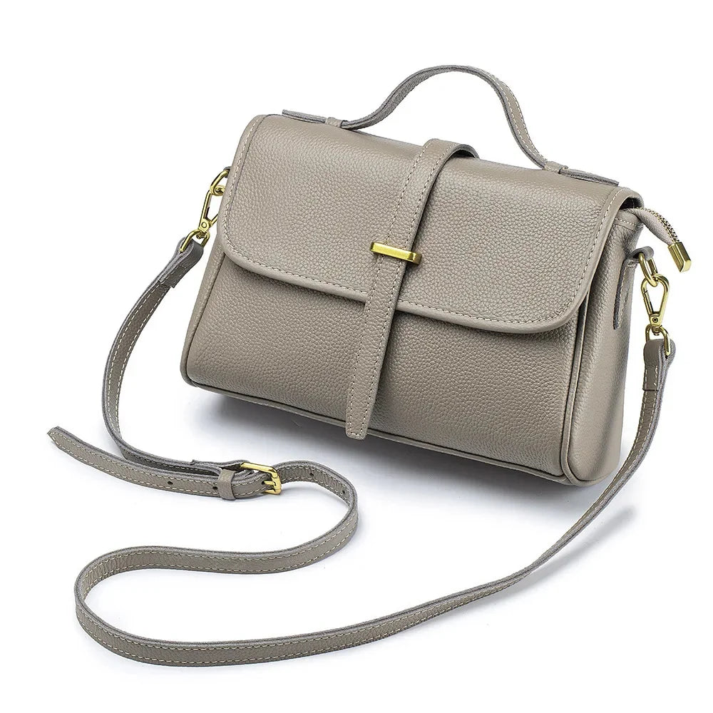 New Leather Handbag Lady Messenger Large Volume Retro Single Shoulder Versatile Diagonal Cross Bag Niche Design
