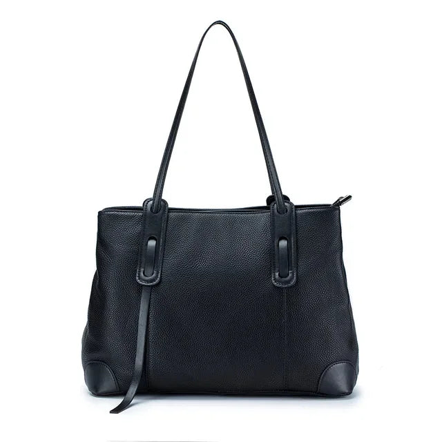 New Leather Handbag Large Capacity Tote Commuting Fashion Female Omnibus Single Shoulder Bag Tide