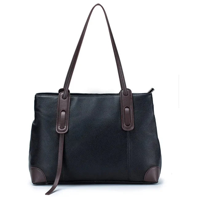 New Leather Handbag Large Capacity Tote Commuting Fashion Female Omnibus Single Shoulder Bag Tide