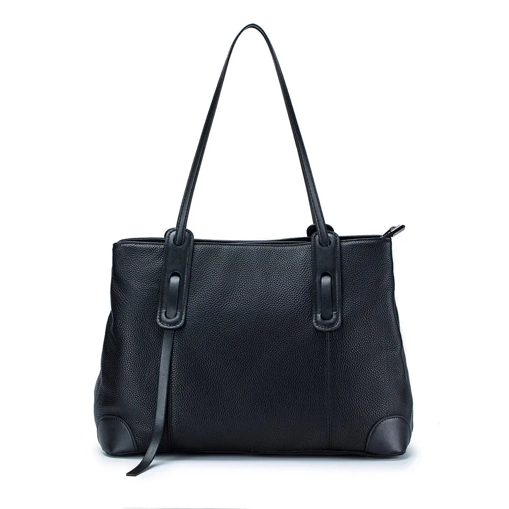 New Leather Handbag Large Capacity Tote Commuting Fashion Female Omnibus Single Shoulder Bag Tide