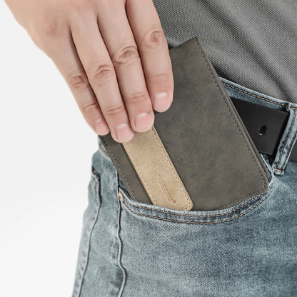 New Leather Multiple Pockets Short Wallet For Men's Gift Thin Small Purse For Men With Gift Box Packaging Casual Card Holder