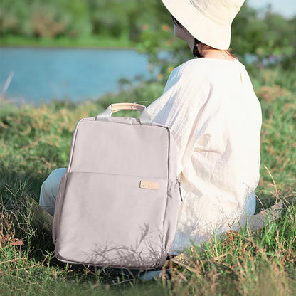 New Lightweight Simple Waterproof Large Capacity 14 15.6 Inch Laptop Backpack Female Travel Bag Backpacks Solid Color Bookbag