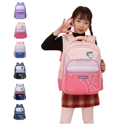 New Lightweight Spinal School Bookbag for Elementary School Students, Simple and Fashionable, Large Capacity Children's Backpack