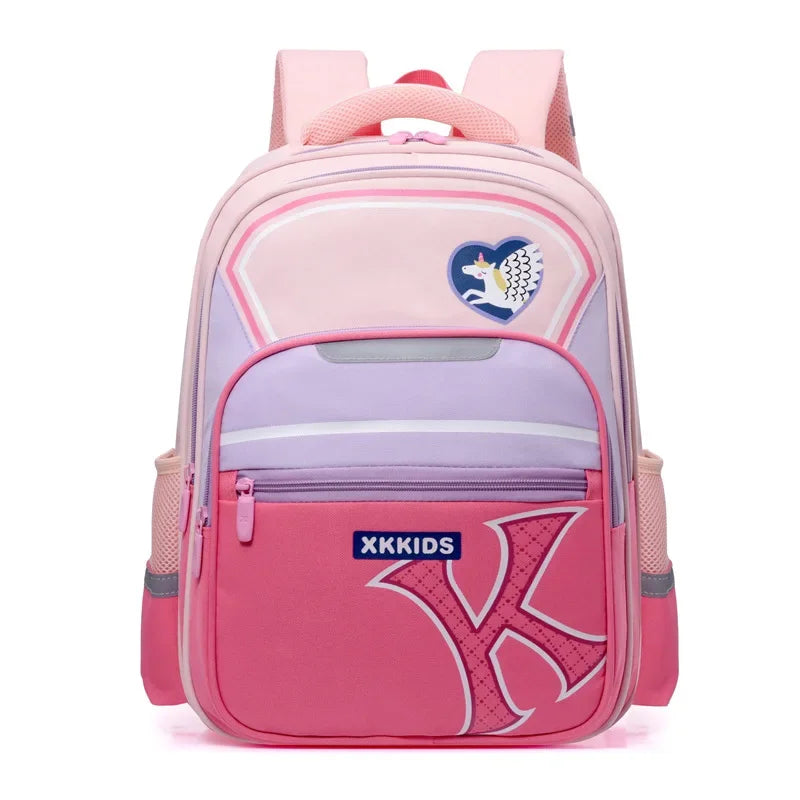 New Lightweight Spinal School Bookbag for Elementary School Students, Simple and Fashionable, Large Capacity Children's Backpack