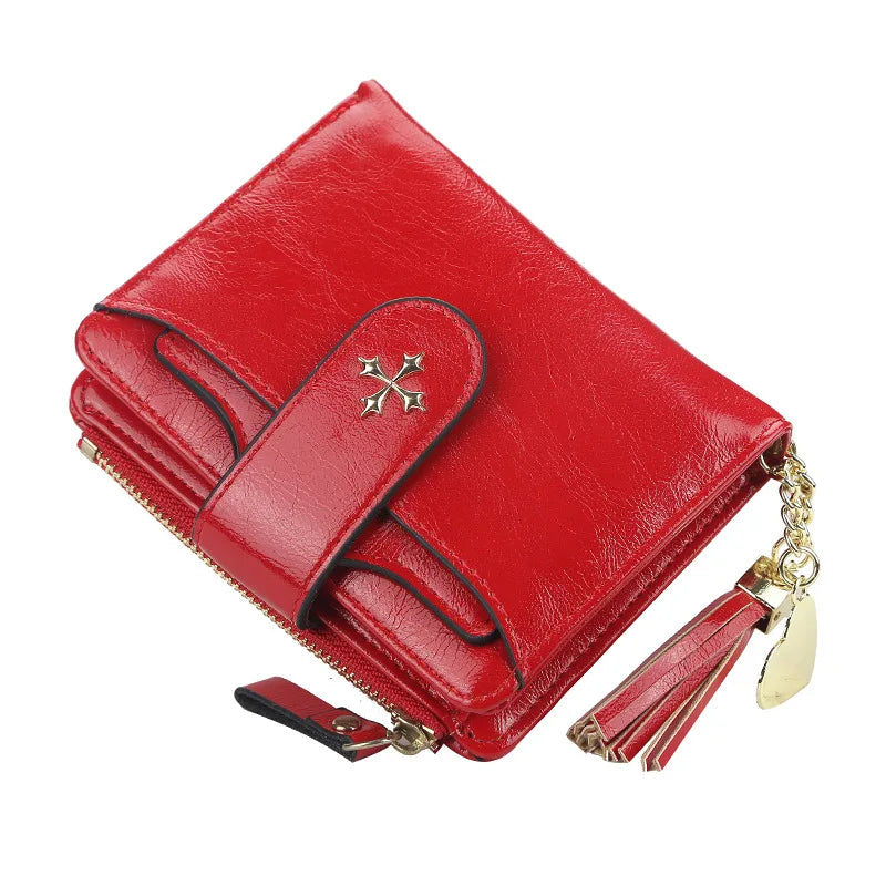 New Luxury Brand Casual Women's Wallet Short Tassel Girl Card ID Holder Ladies Purse Coin Money Bag carteras para mujer sac