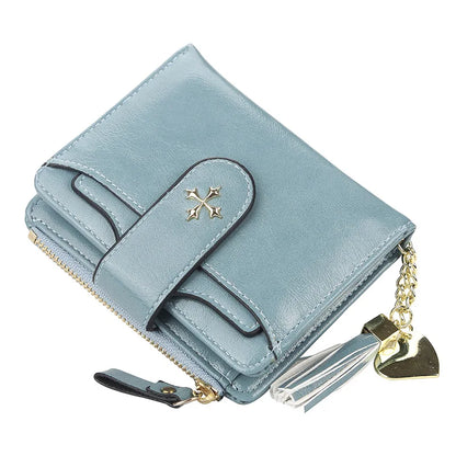 New Luxury Brand Casual Women's Wallet Short Tassel Girl Card ID Holder Ladies Purse Coin Money Bag carteras para mujer sac