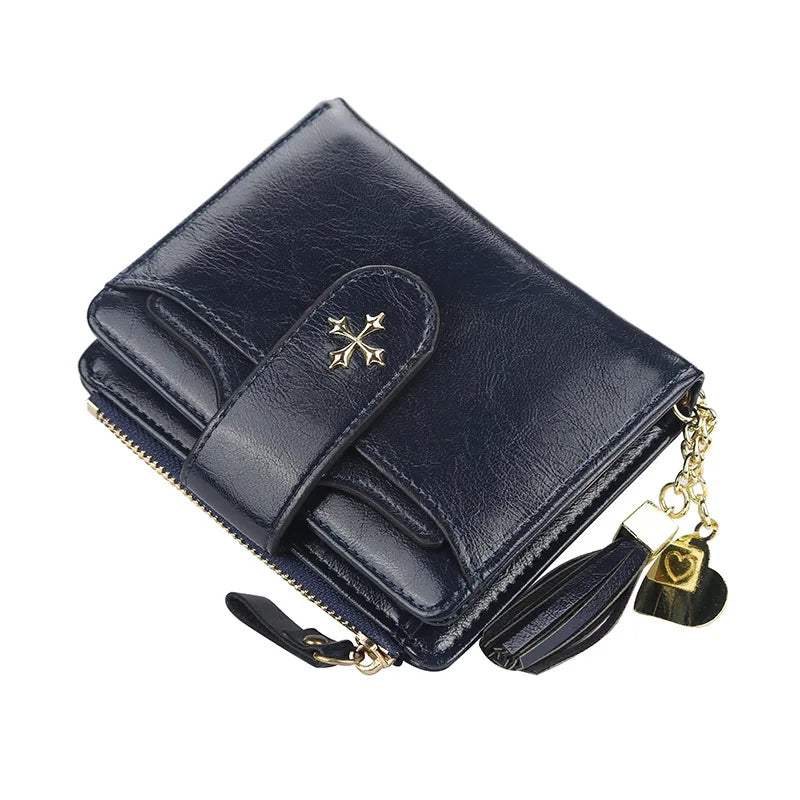 New Luxury Brand Casual Women's Wallet Short Tassel Girl Card ID Holder Ladies Purse Coin Money Bag carteras para mujer sac