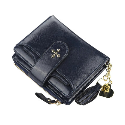 New Luxury Brand Casual Women's Wallet Short Tassel Girl Card ID Holder Ladies Purse Coin Money Bag carteras para mujer sac