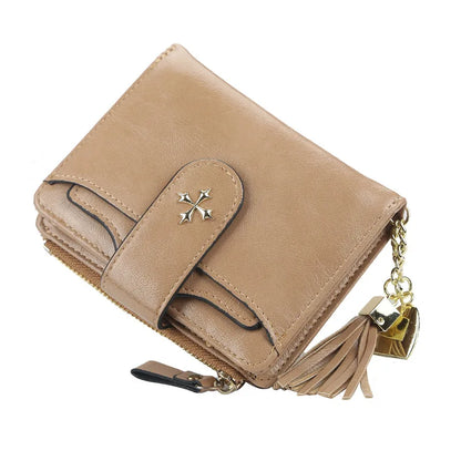 New Luxury Brand Casual Women's Wallet Short Tassel Girl Card ID Holder Ladies Purse Coin Money Bag carteras para mujer sac