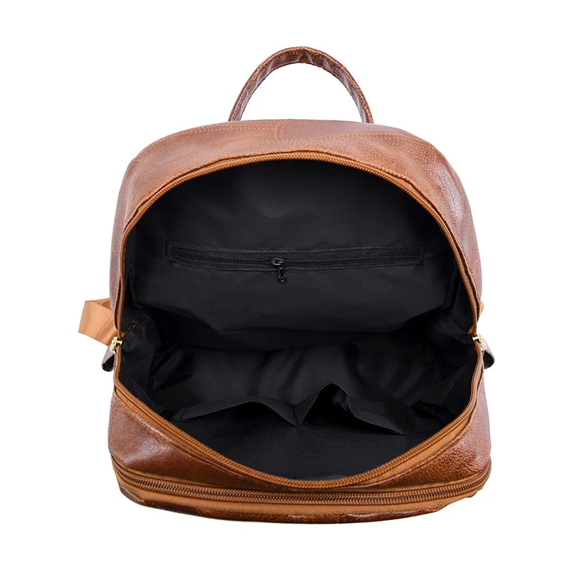 New Luxury Designer Brand Women's Backpack 2024 Large Capacity Travel Backpacks Soft Leather Women's Retro Knapsack Mochilas Sac