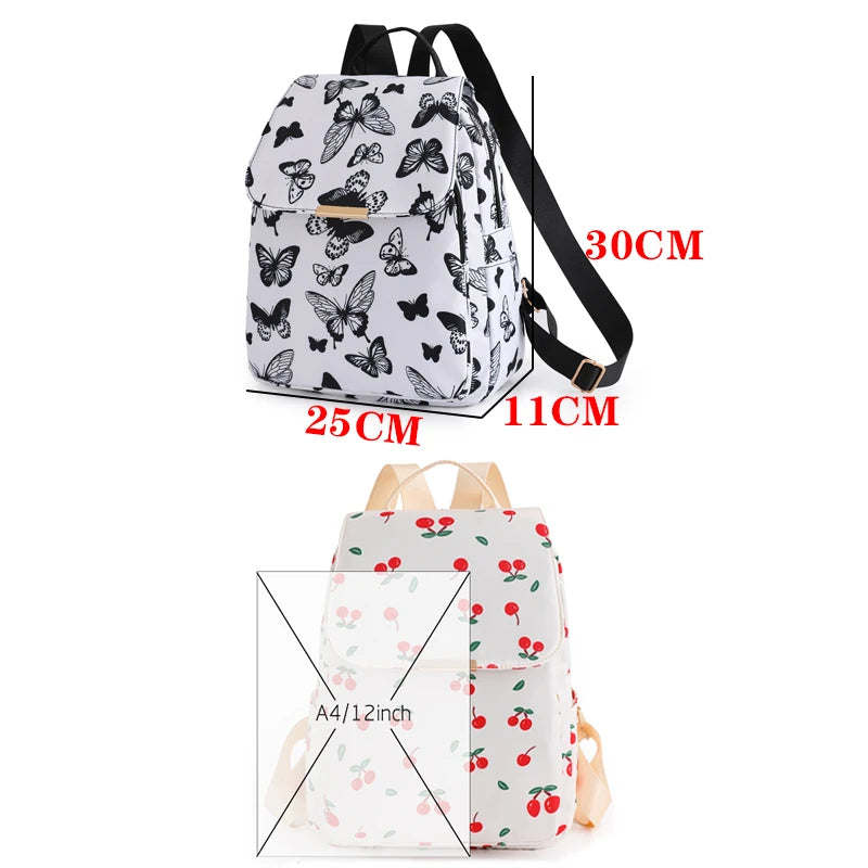 New Luxury Designer Brand Women's Backpack High Quality Nylon Bagpack Large Capacity Female Backpack Travel School Bag Sac A Dos