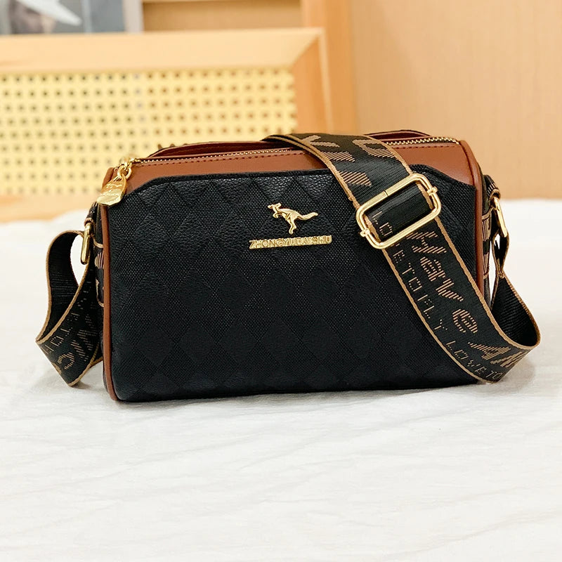 New Luxury High Quality Women Messenger Bag Famous Designer Lady Shoulder Bags Fashionable Checkered Trendy Crossbody Bolsas Sac