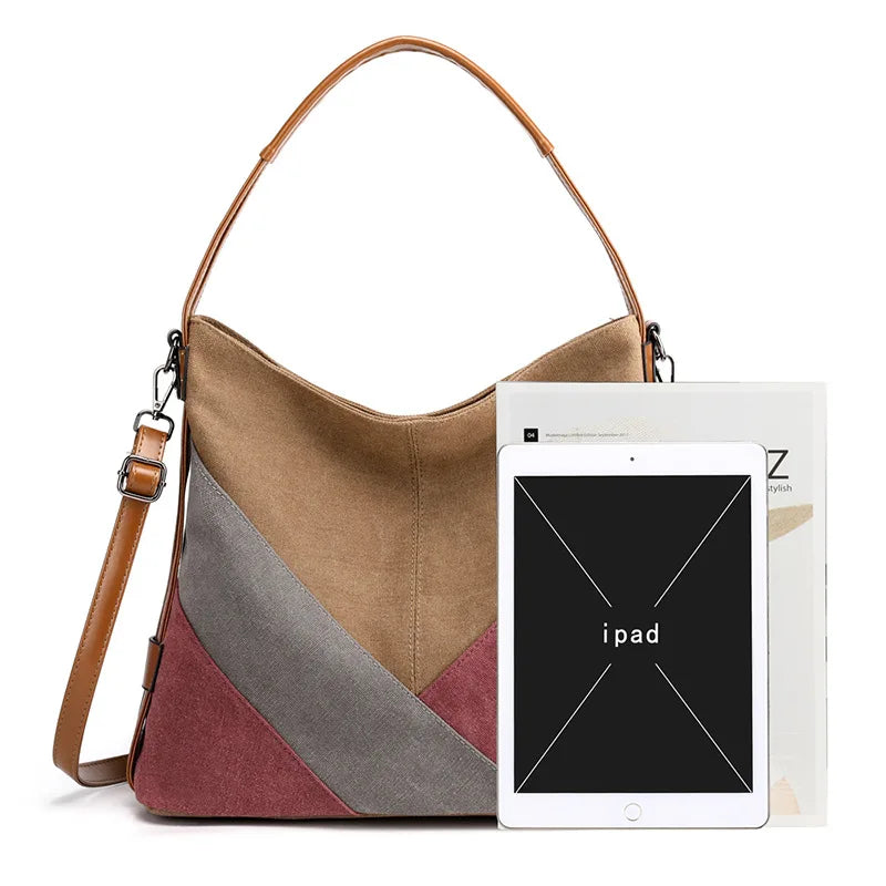 New Luxury Women Handbag Canvas Female Shoulder Bags Designer Ladies Messenger Bags Casual Tote Bags Purse Crossbody Pack Bolos