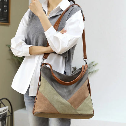 New Luxury Women Handbag Canvas Female Shoulder Bags Designer Ladies Messenger Bags Casual Tote Bags Purse Crossbody Pack Bolos