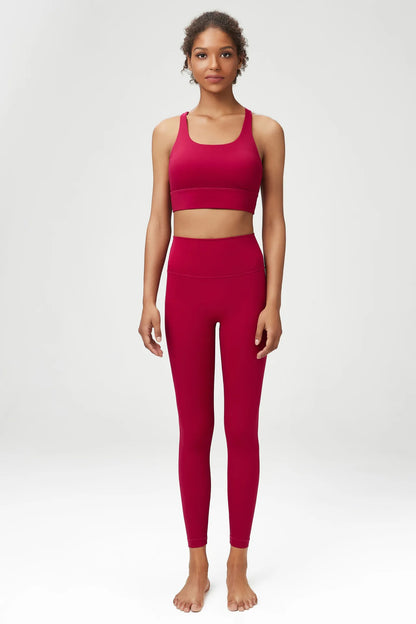 New Lycra Women's Yoga Set 2 Pieces Classic Tracksuit Gym Fitness Suit Women Plus Size Leggings Sports Bra Ladies Sportswear Set