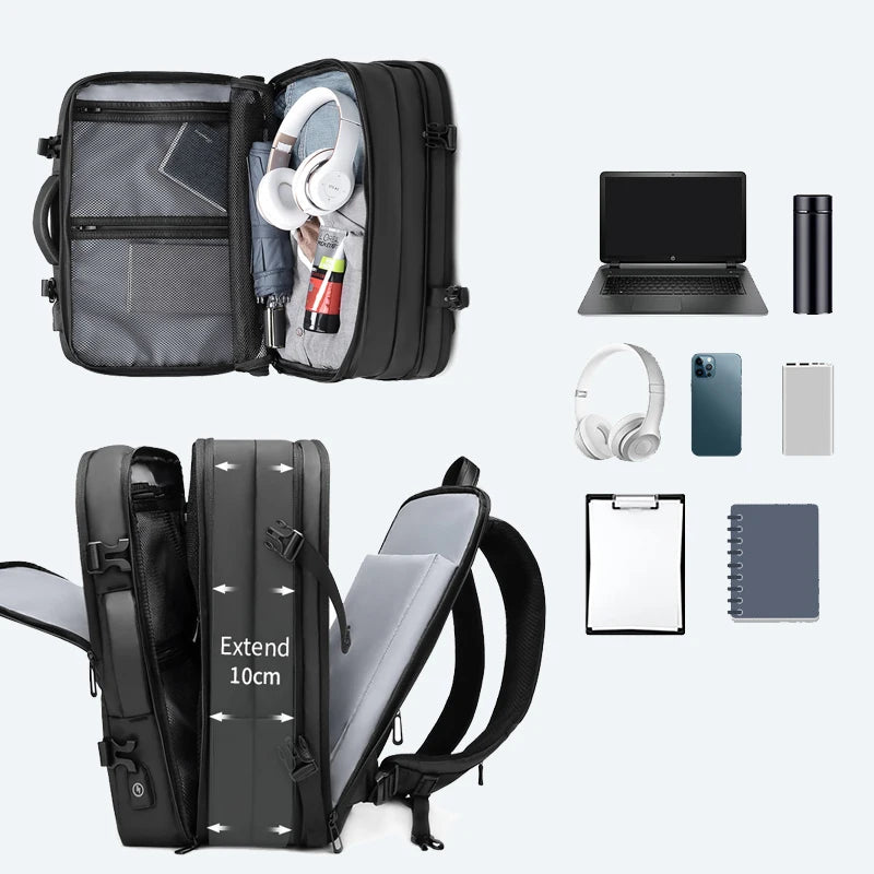 New Man Backpack Large Capacity Multifunction USB Charging School Bag Luxury Business Travel Back Pack Laptop Female Trendy Bags