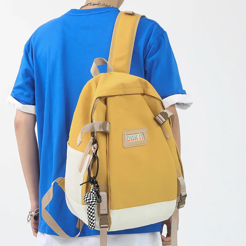 New Men Female Laptop College Backpack Unisex Cool Boy Girl School Bag Women Travel Student Backpack Fashion Lady Male Book Bags