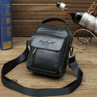 New Men Mini Shoulder Messenger Cross body Fanny Bags Pouch Belt Tote Handbag Fashion Genuine Leather Hip Bum Waist Pack Bag