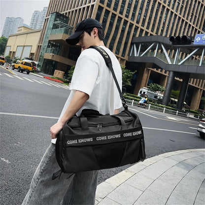 New Men Trend Shoulder Bags For Men Tote Designer Waterproof Nylon Handbag Zipper High Capacity Travel Top-handle Bag