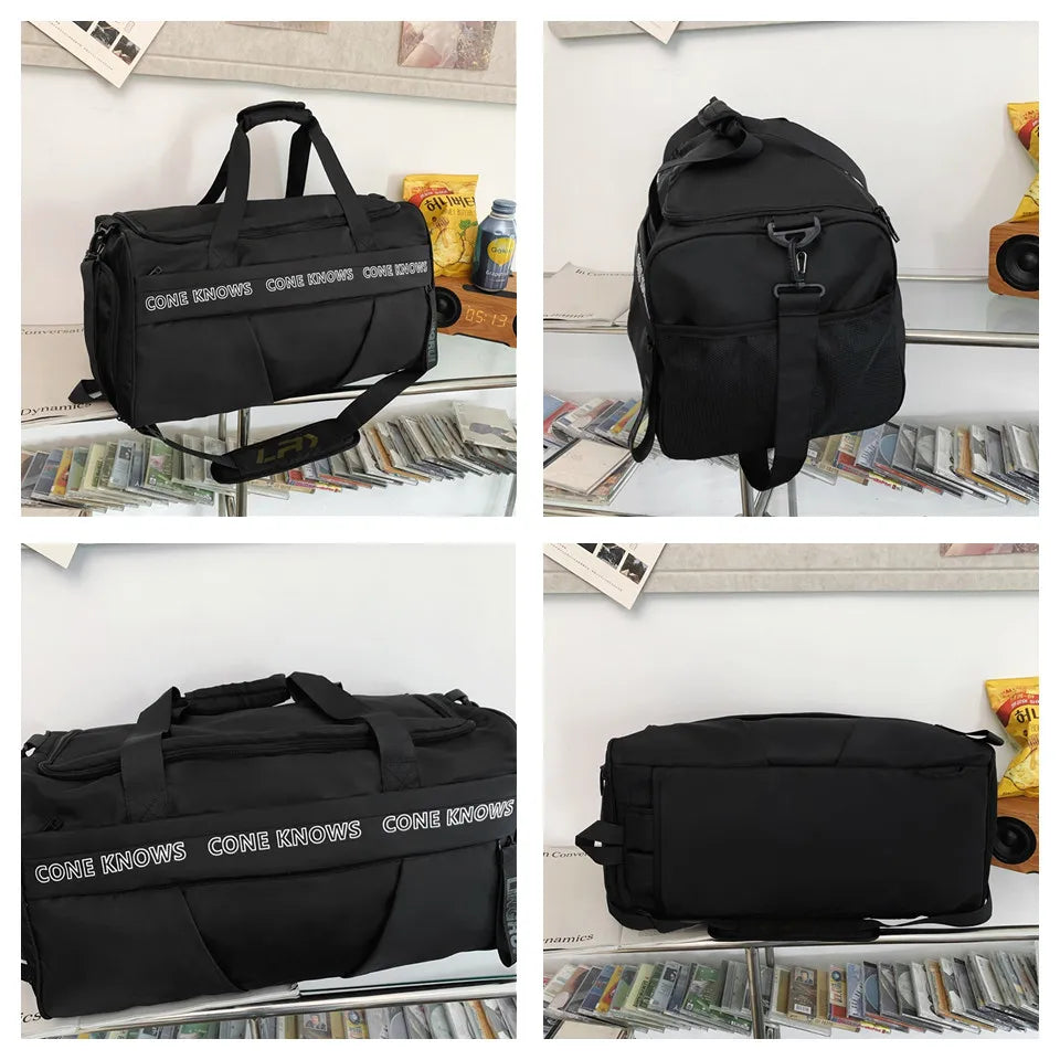 New Men Trend Shoulder Bags For Men Tote Designer Waterproof Nylon Handbag Zipper High Capacity Travel Top-handle Bag