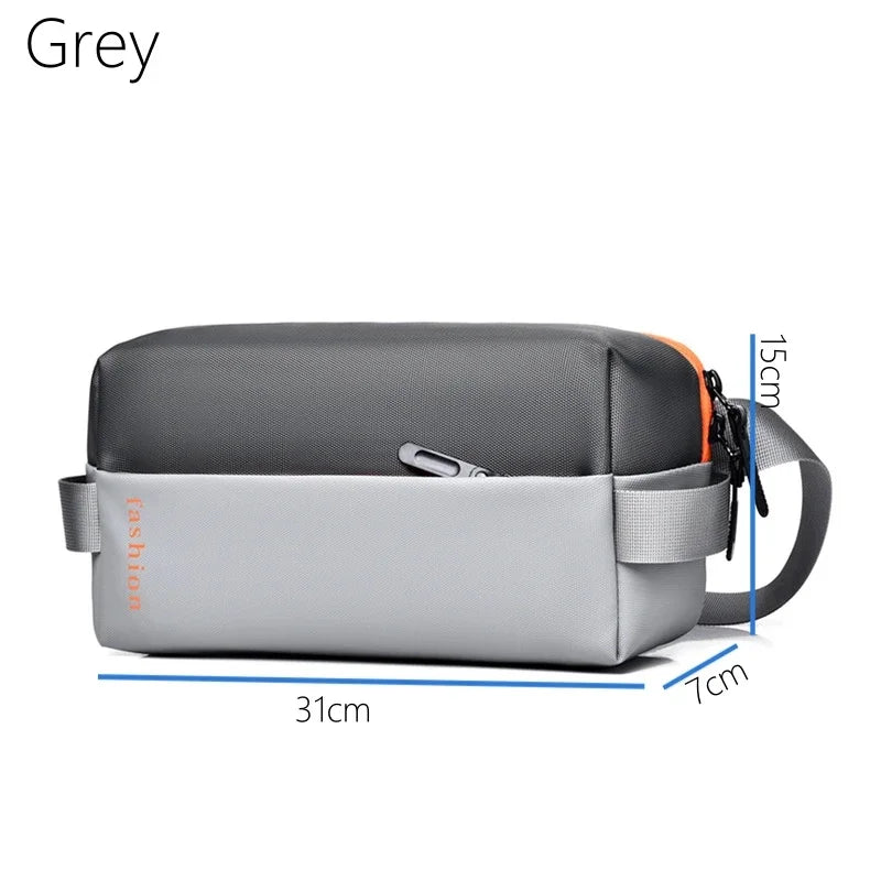 New Men Waterproof Crossbody Oxford Large Storage Capacity Multifunction Anti-theft Sling Shoulder Messenger Chest Bag Pack