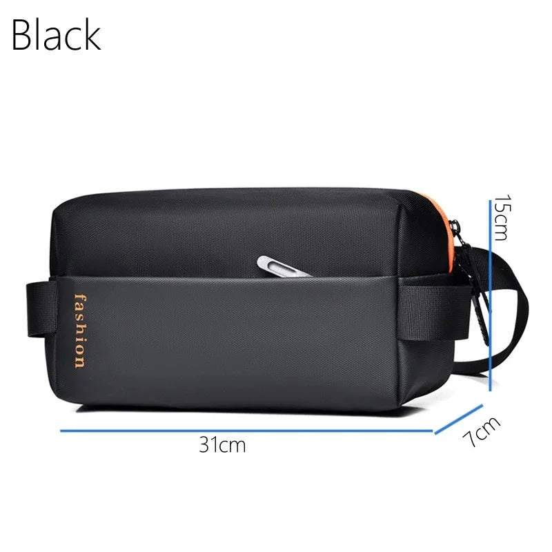 New Men Waterproof Crossbody Oxford Large Storage Capacity Multifunction Anti-theft Sling Shoulder Messenger Chest Bag Pack