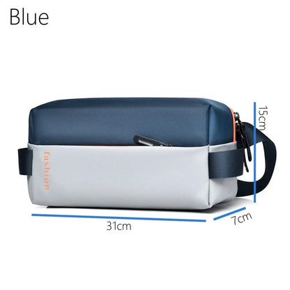 New Men Waterproof Crossbody Oxford Large Storage Capacity Multifunction Anti-theft Sling Shoulder Messenger Chest Bag Pack