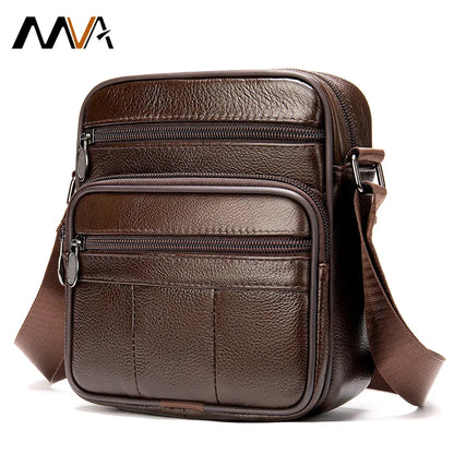 New Men's 100% Genuine Leather Shoulder s for Men Small Messenger Top Layer Cowhide Single Man Crossbody Bag
