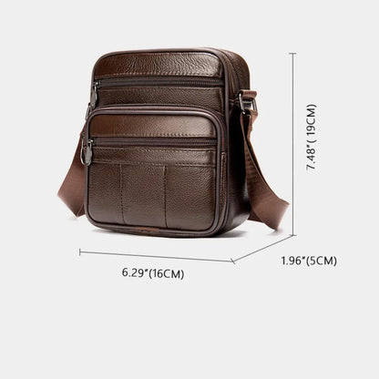 New Men's 100% Genuine Leather Shoulder s for Men Small Messenger Top Layer Cowhide Single Man Crossbody Bag