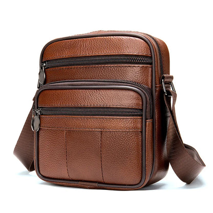 New Men's 100% Genuine Leather Shoulder s for Men Small Messenger Top Layer Cowhide Single Man Crossbody Bag