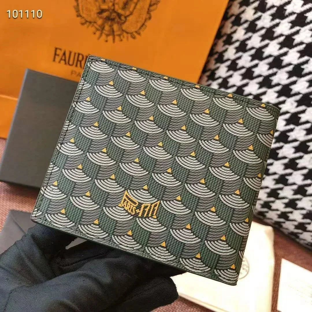 New Men's And Women's Printed Wallet Letter Fashion High Quality Wallet Leather Short Card Bag