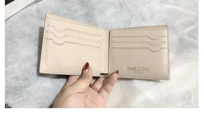 New Men's And Women's Printed Wallet Letter Fashion High Quality Wallet Leather Short Card Bag