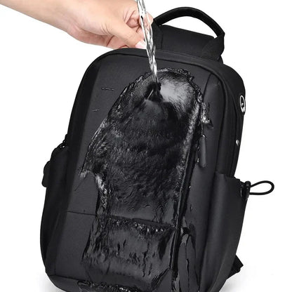 New Men's Casual and Simple Black Waterproof Crossbody Shoulder Fashionable Large Capacity Chest Bag