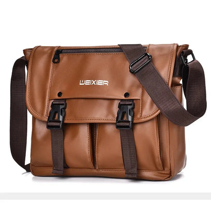 New Men's Retro Leisure Crossbody High Quality Messenger Waterproof and Wear-resistant Large-capacity Flip Shoulder Bag
