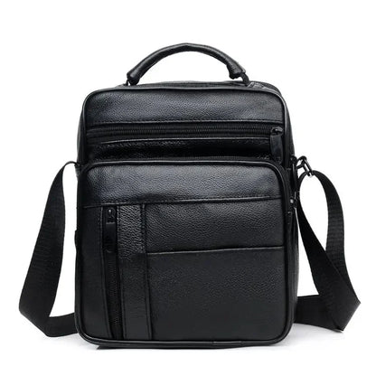 New Men's Soft Leather Shoulder Messenger Business Crossbody Casual Male Hand Tote High Quality Small Travel Bag