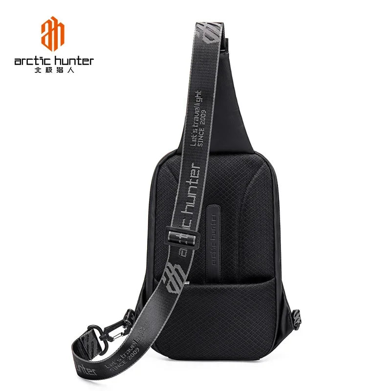 New Men's shoulder chest Top quality Comfortable breathable male messenger EVA hard shell Anti-theft Crossbody bag