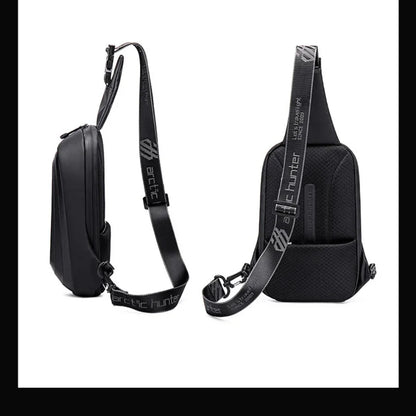 New Men's shoulder chest Top quality Comfortable breathable male messenger EVA hard shell Anti-theft Crossbody bag