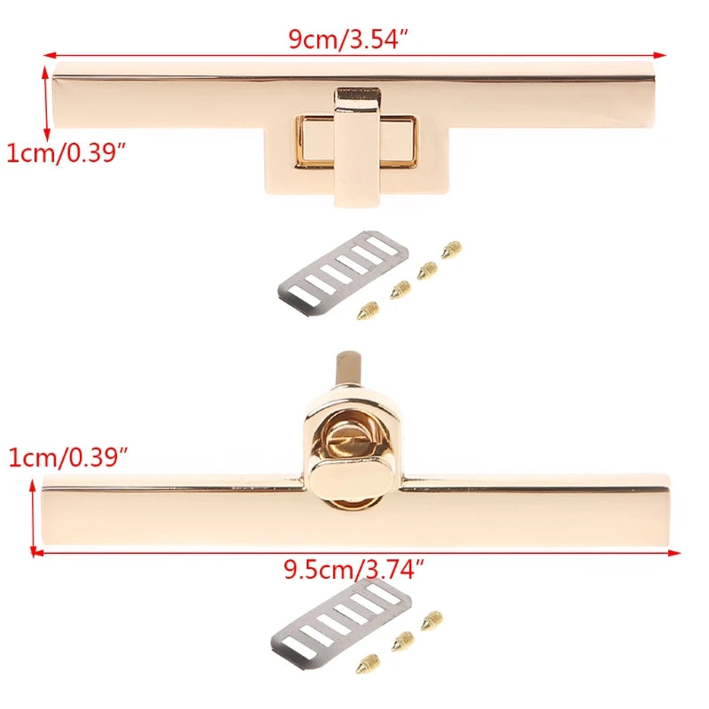 New Metal Clasp Turn Locks Twist Lock for DIY Handbag Craft Bag Purse Hardware