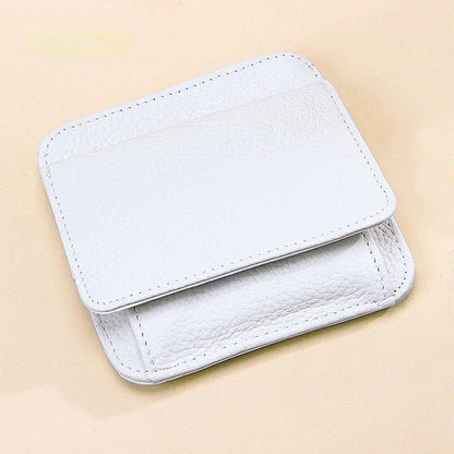 New Mini Purses Genuine Leather Women Square Coin Pocket Cowskin High Quality Hasp Money Bag Wallet Ultra-thin Card Package