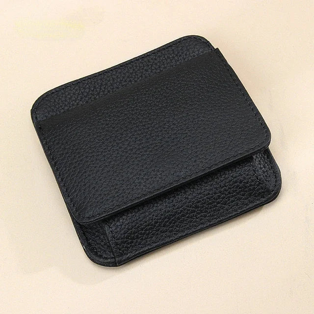 New Mini Purses Genuine Leather Women Square Coin Pocket Cowskin High Quality Hasp Money Bag Wallet Ultra-thin Card Package