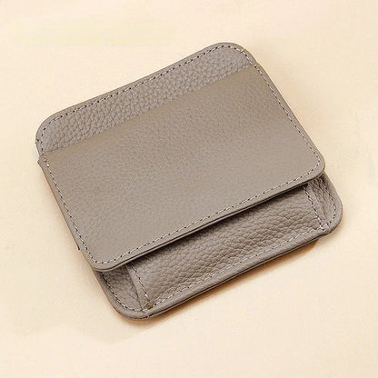 New Mini Purses Genuine Leather Women Square Coin Pocket Cowskin High Quality Hasp Money Bag Wallet Ultra-thin Card Package