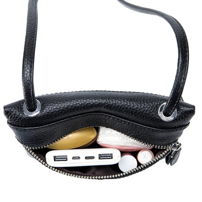 New Mobile Phone Soft Vertical Three-zipper Single Shoulder Crossbody Leather Fashion Women's Bag Trend