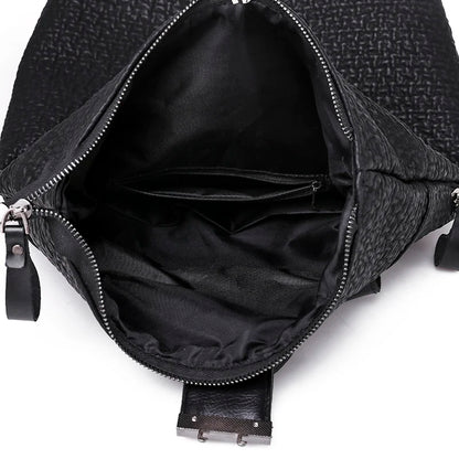 New Ms Luxury Designer Women High Capacity Leather Black Backpack Casual High Quality School Backpacks for Girls Travel Bagpack