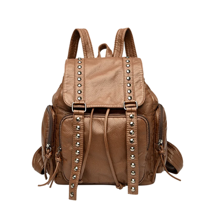 New Multi Pocket Large Capacity Women's Backpack Retro Solid Color School Student backpack Waterproof and Durable Travel Bags